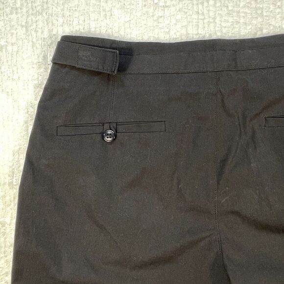 Helmut Lang Black Relaxed Cotton Pleated Soft Poplin Chino Shorts Size 6 - Picture 5 of 9